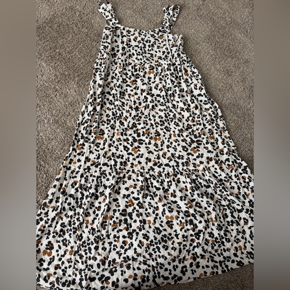 ASOS White and Black Leopard Print Midi Dress - Picture 2 of 6